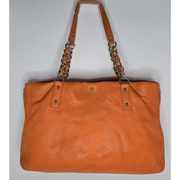 Kate Spade Andee Cobble Hill Satchel Pebble Leather Orange - Picture 1 of 12